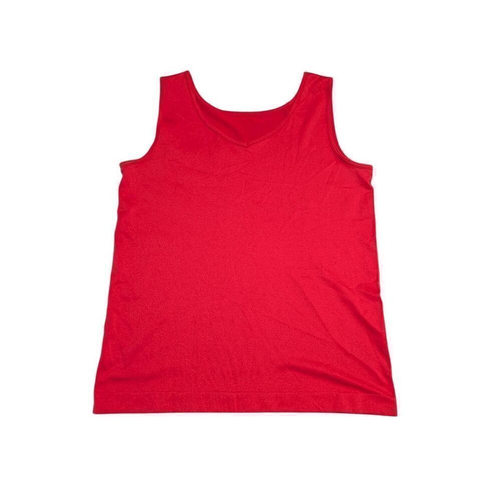 Chicos Red Sleeveless Tank Top Reversible Stretch Size 2 (US Size M) ****See Mea